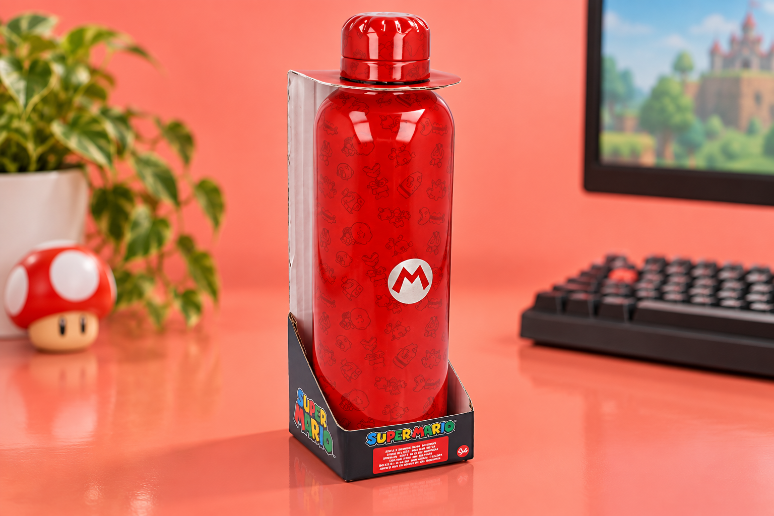 Borraccia termica Super Mario a 24,39€, tiene caldo e freddo per ore
