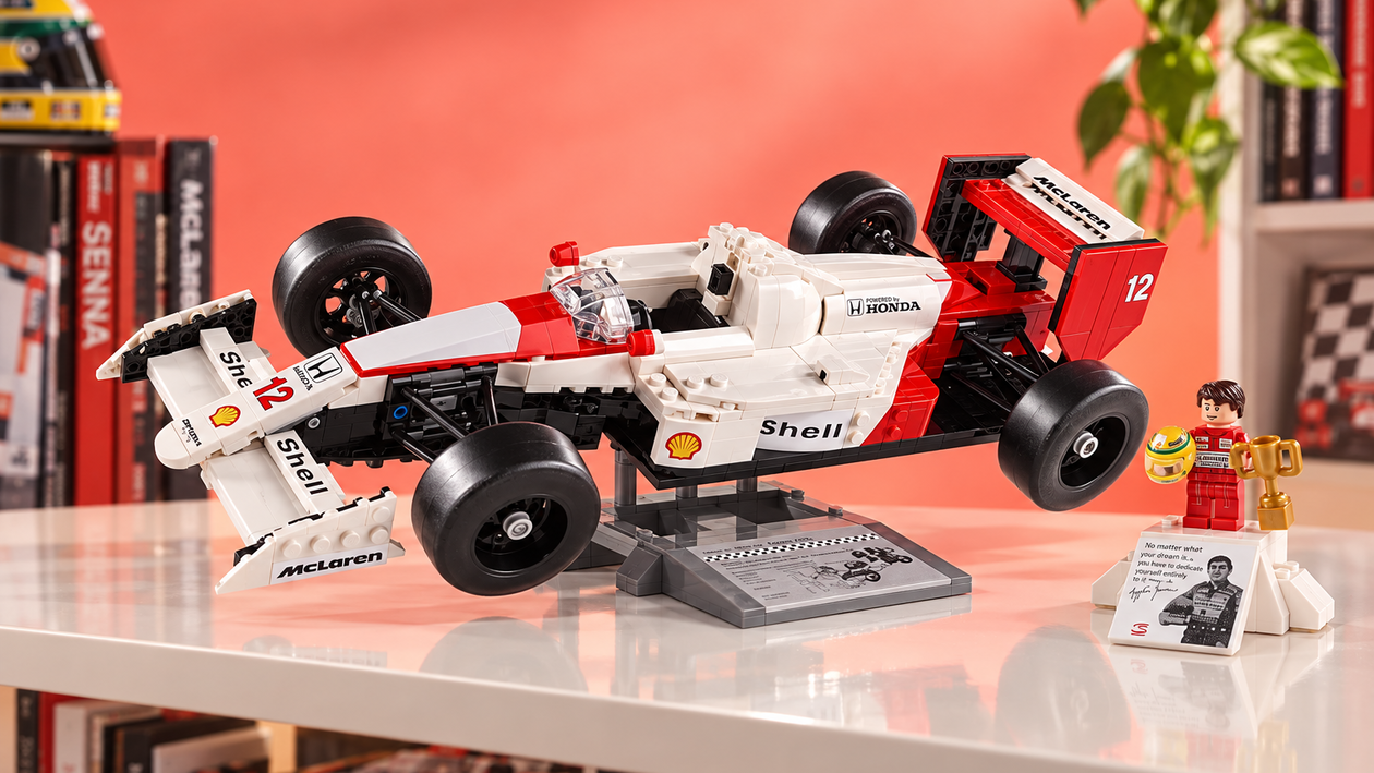 Immagine di LEGO Icons McLaren MP4/4 e Ayrton Senna a 67,50€, da costruire ed esporre