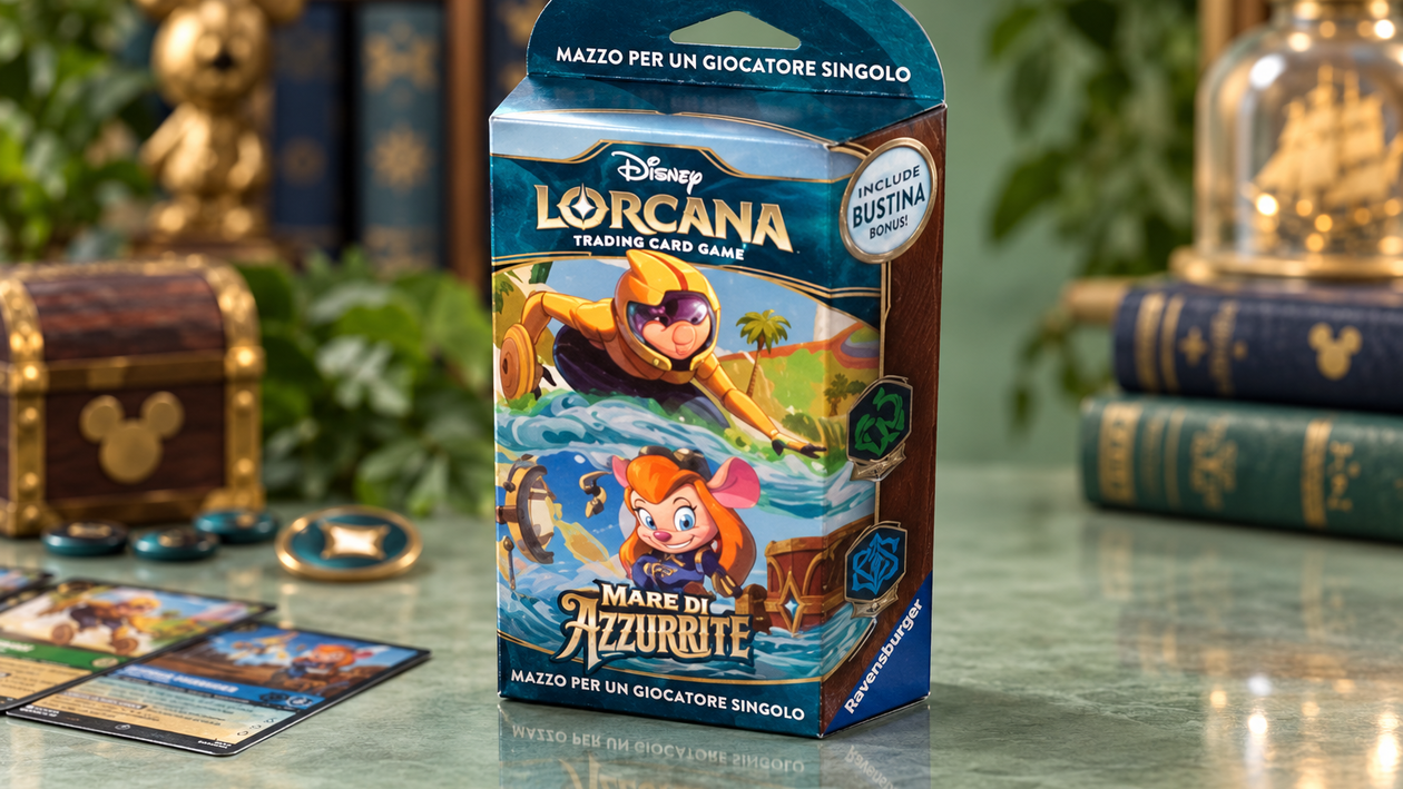 Immagine di Disney Lorcana Mare di Azzurrite a 18€, il mazzo per iniziare subito