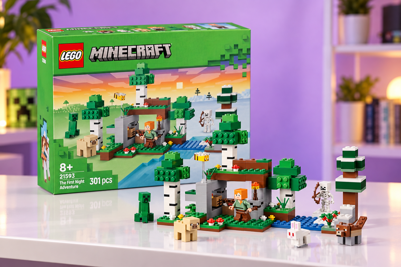 A 26,99€ LEGO Minecraft Prima Notte è al minimo storico con 7 personaggi