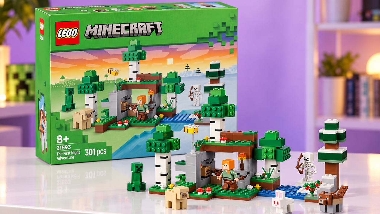 Immagine di A 26,99€ LEGO Minecraft Prima Notte è al minimo storico con 7 personaggi