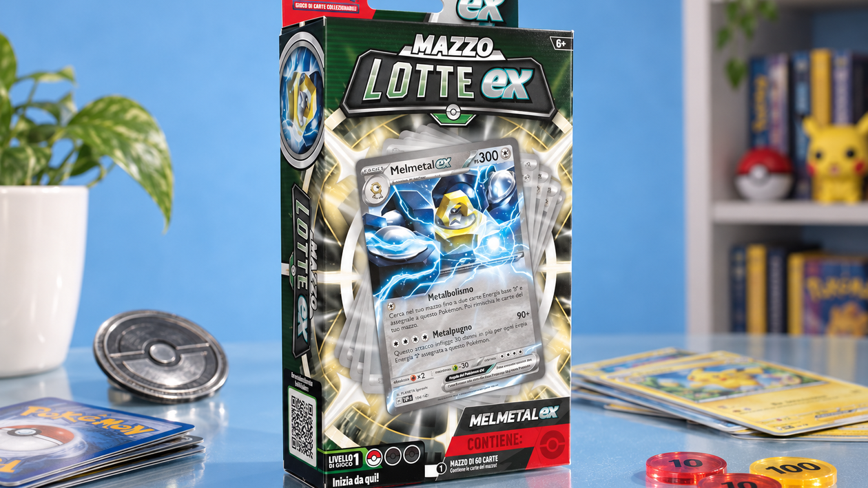 Immagine di Pokémon Melmetal-ex da 23,90€ a 19,99€, il mazzo pronto da giocare