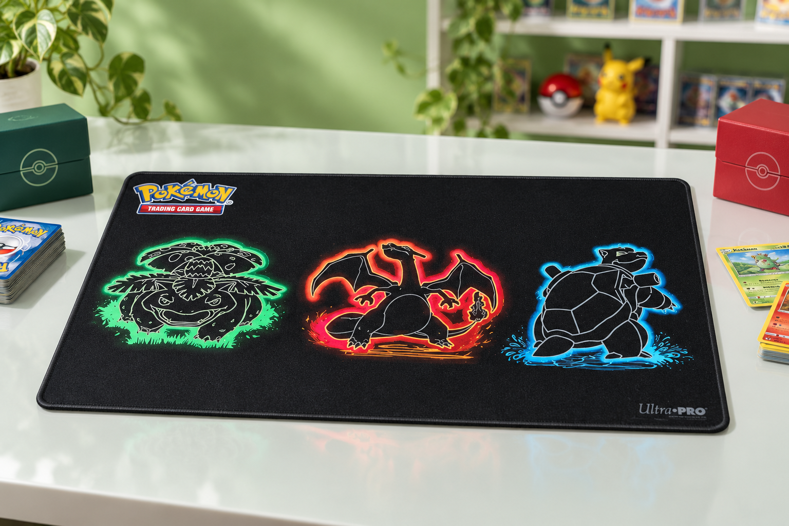 Anteprima: Pokémon Neon Kanto Playmat a 32,20€, il tappetino foil per ogni duello