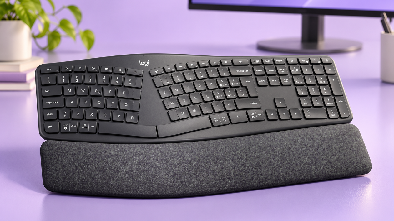 Immagine di Logitech ERGO K860 a 94,99€, per scrivere ore con i polsi più rilassati