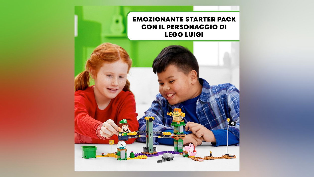 Immagine di LEGO Super Mario con Luigi sotto i 62€, livelli interattivi da ricostruire