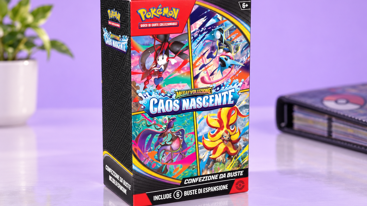 Immagine di Pokémon Caos Nascente a 27,44€, sei buste al minimo storico