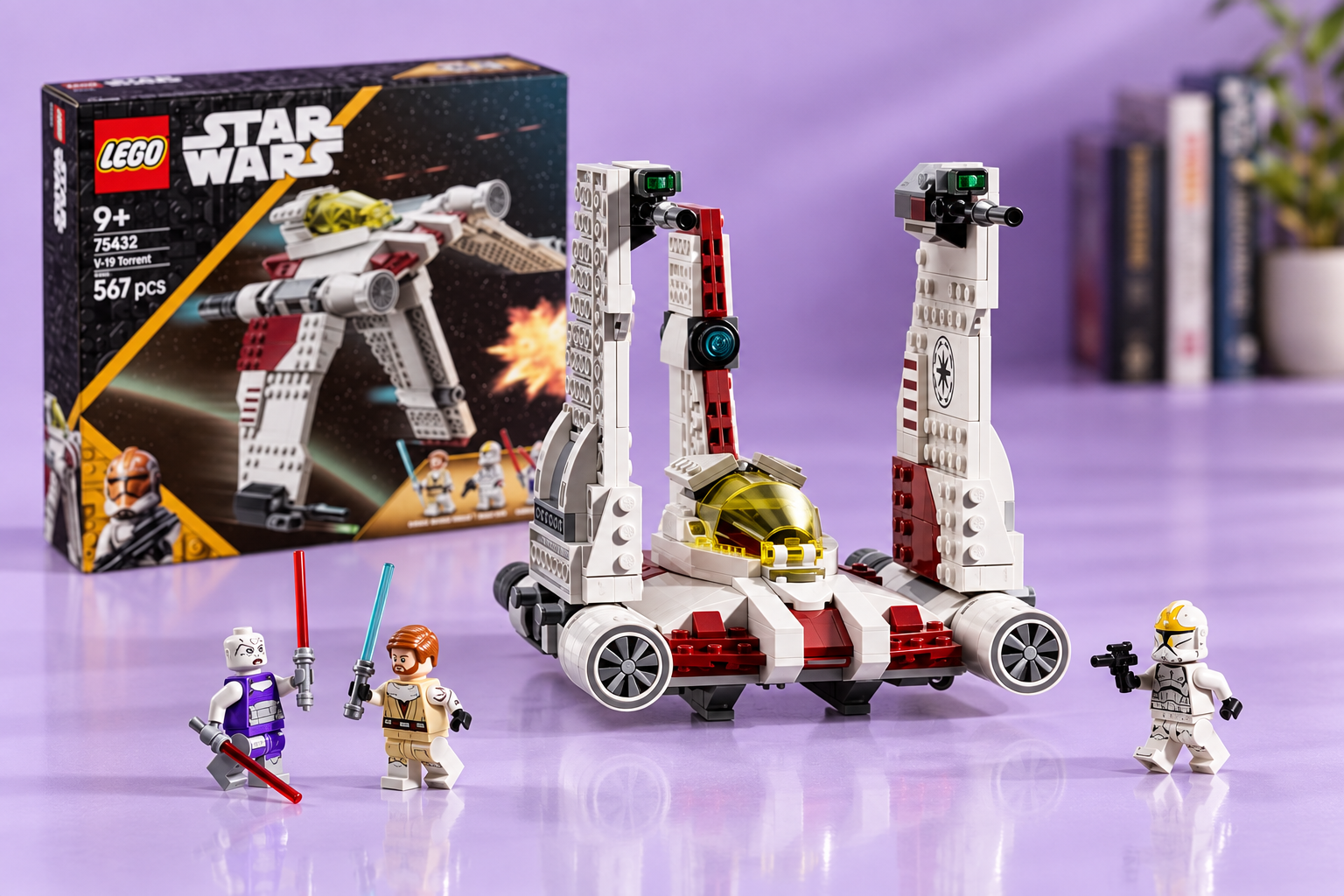 Anteprima: LEGO Star Wars V-19 Torrent mai così economico: 45,49€ con Obi-Wan e Ventress