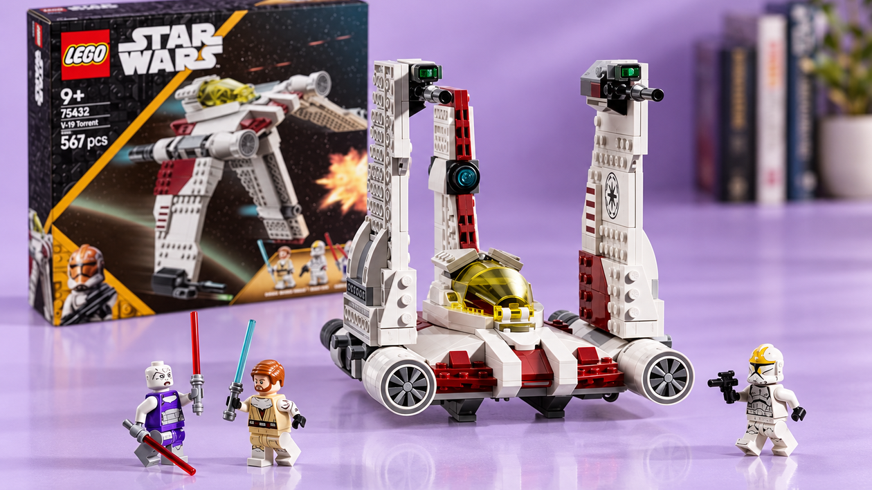 Immagine di LEGO Star Wars V-19 Torrent mai così economico: 45,49€ con Obi-Wan e Ventress