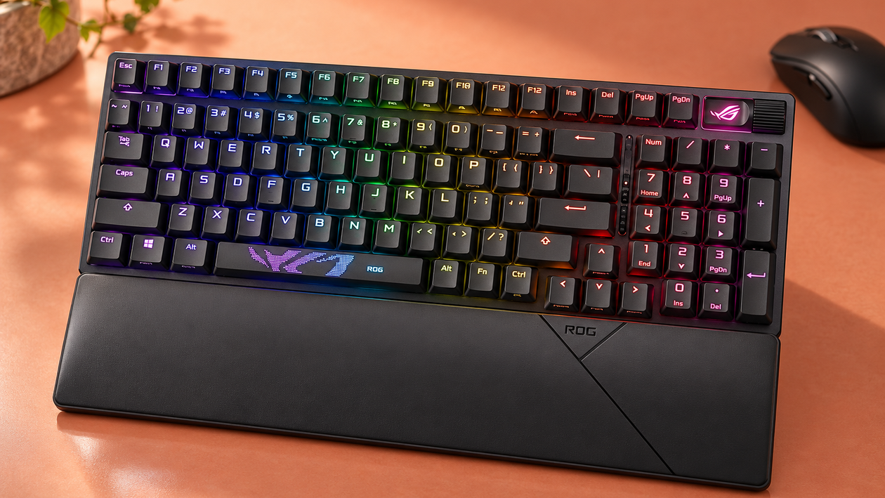 Immagine di ASUS ROG Strix Scope II 96 Wireless, più spazio al mouse senza perdere i numeri