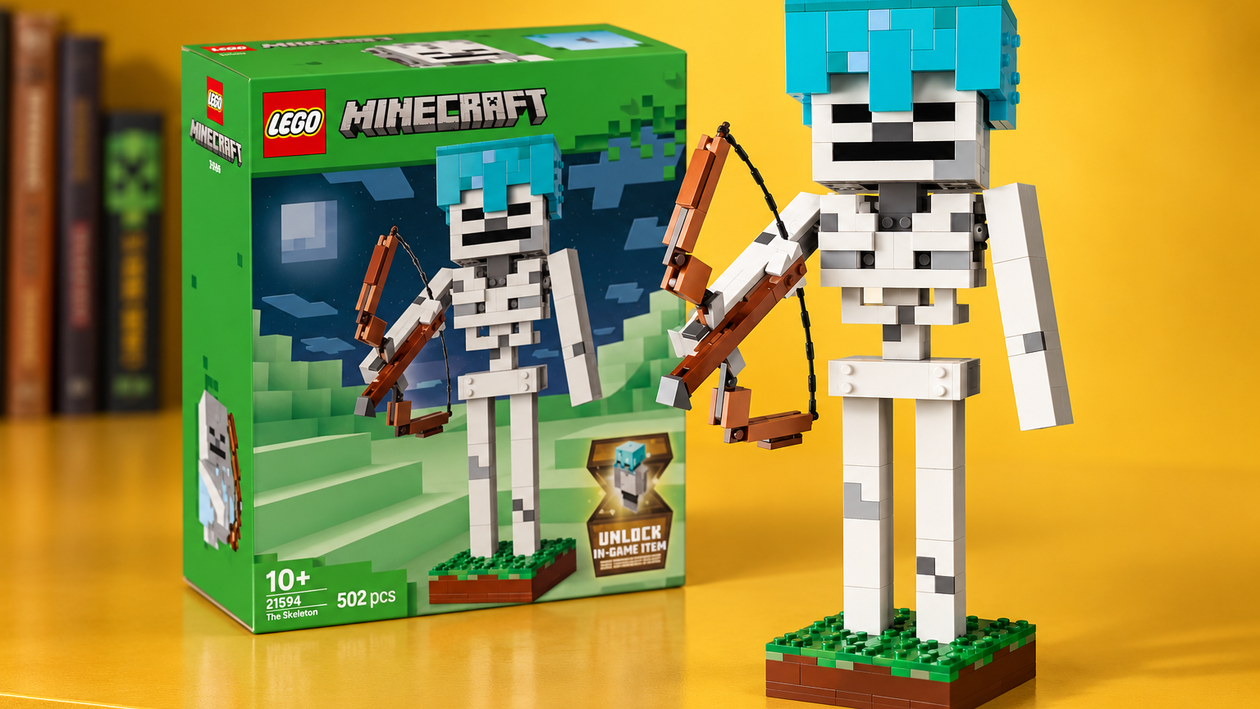 Immagine di LEGO Minecraft Lo Scheletro a 31,49€, lo costruisci e sblocchi un oggetto nel gioco