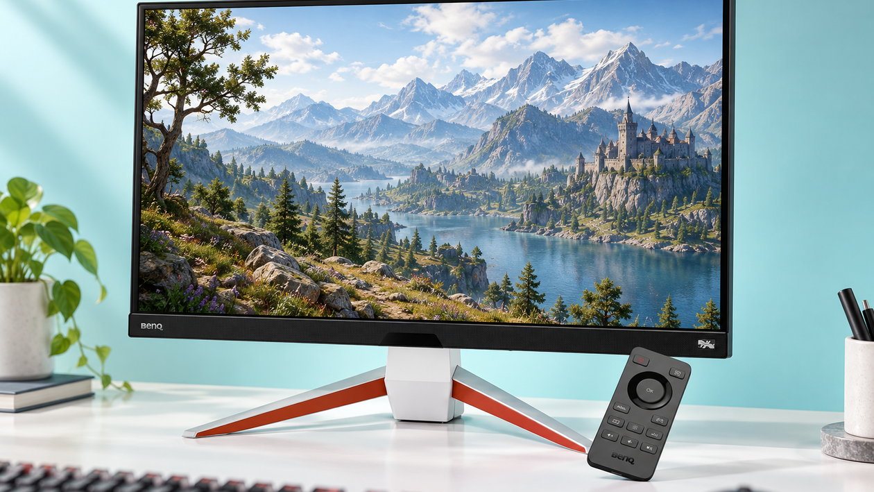 Immagine di BenQ MOBIUZ 4K a 461,68€, giochi su PC e PS5 sullo stesso schermo