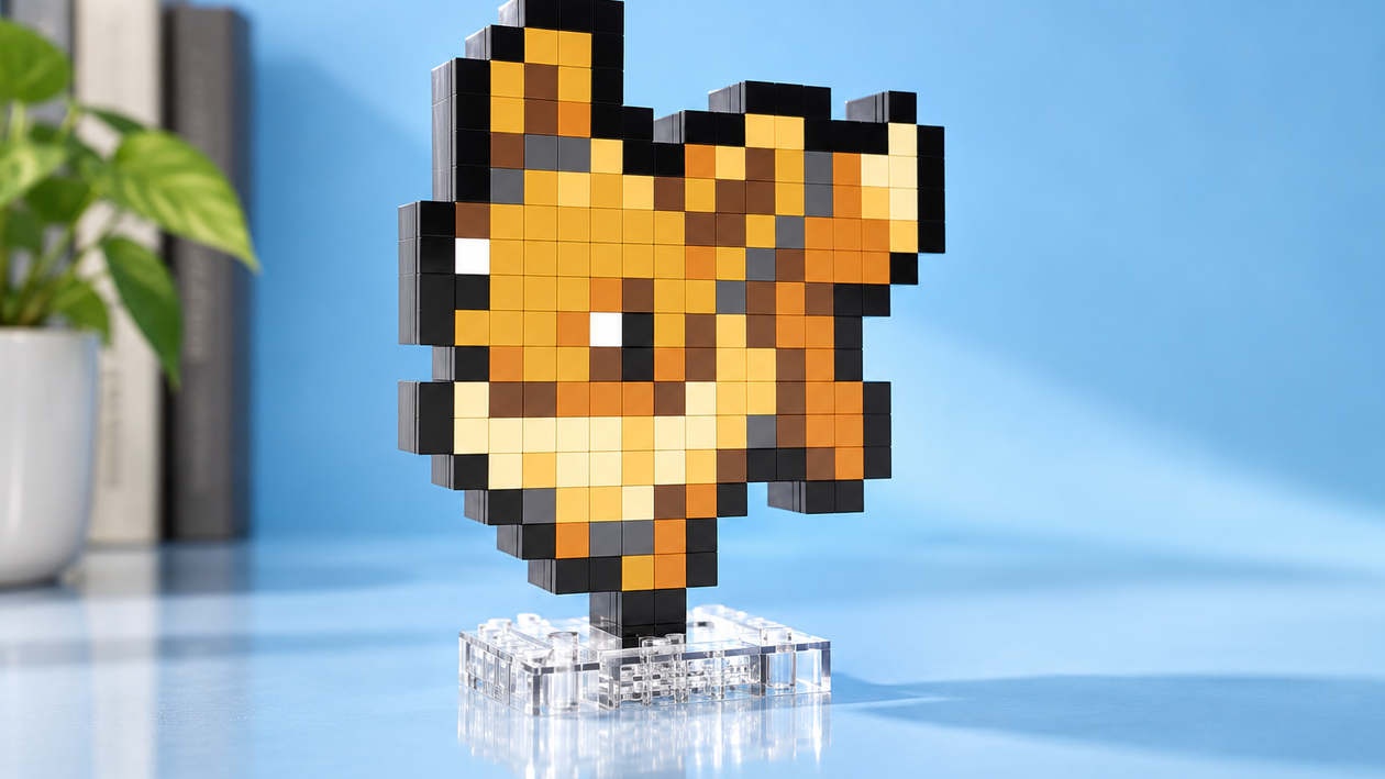 Immagine di MEGA Pokémon Eevee Pixel Art si appende anche a parete e costa 19,16€