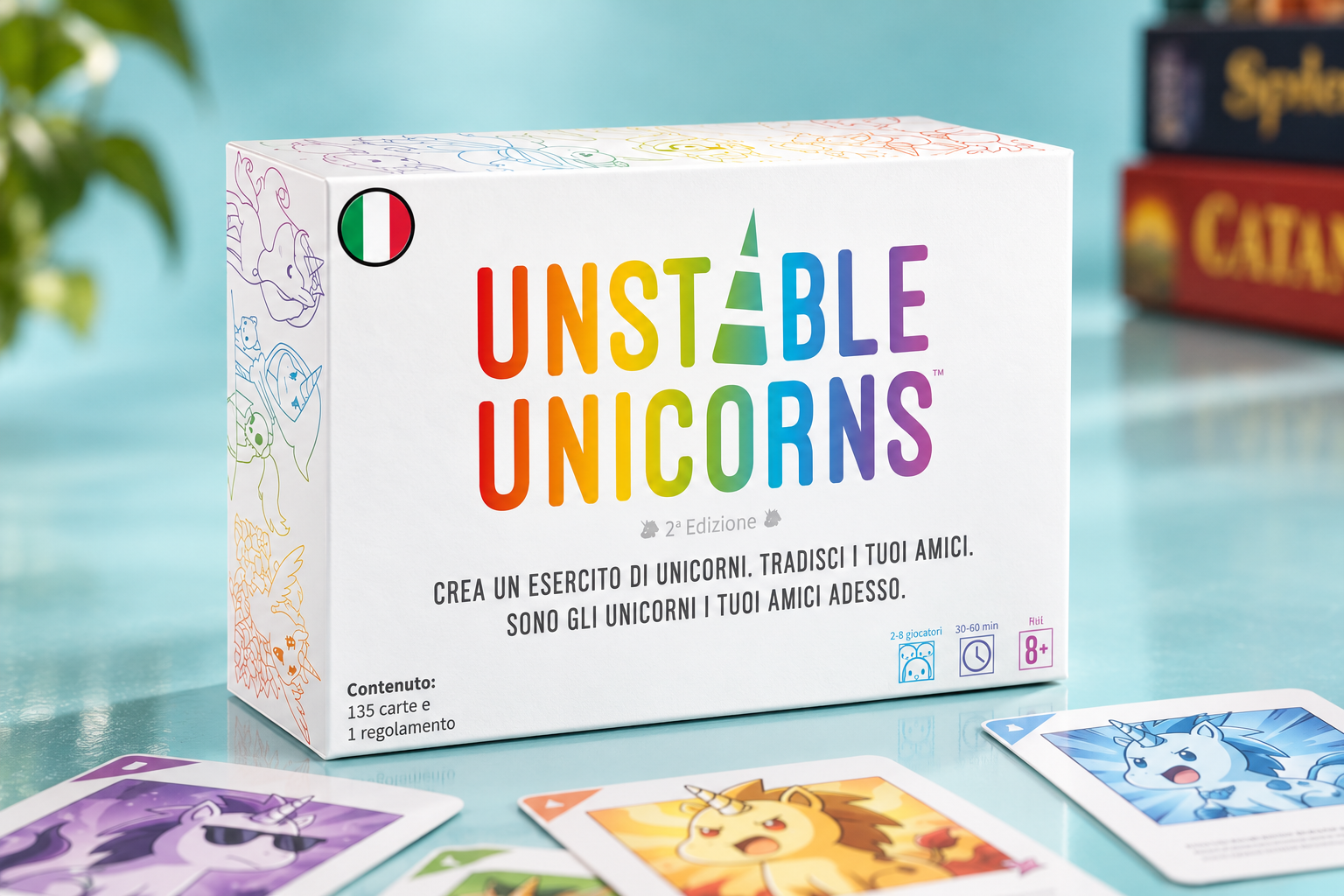 Con Asmodee Unstable Unicorns bastano 22,56€ per sfidarsi fino a 8