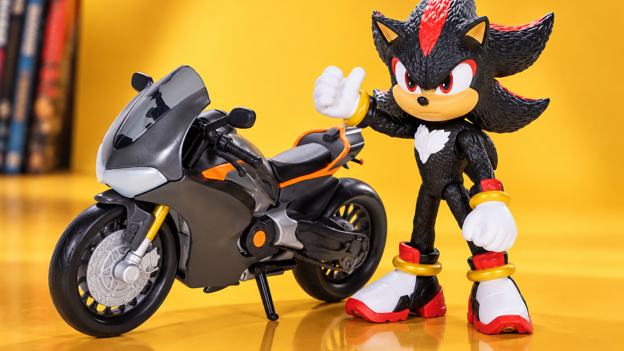 Immagine di Shadow di Sonic 3 con moto, 30,64€ per ricreare le scene del film
