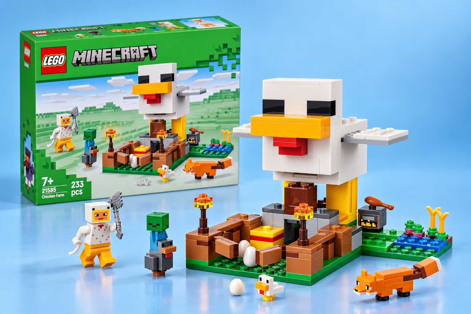 LEGO Minecraft Fattoria di galline, un regalo da 18,50€ per chi ama i mob