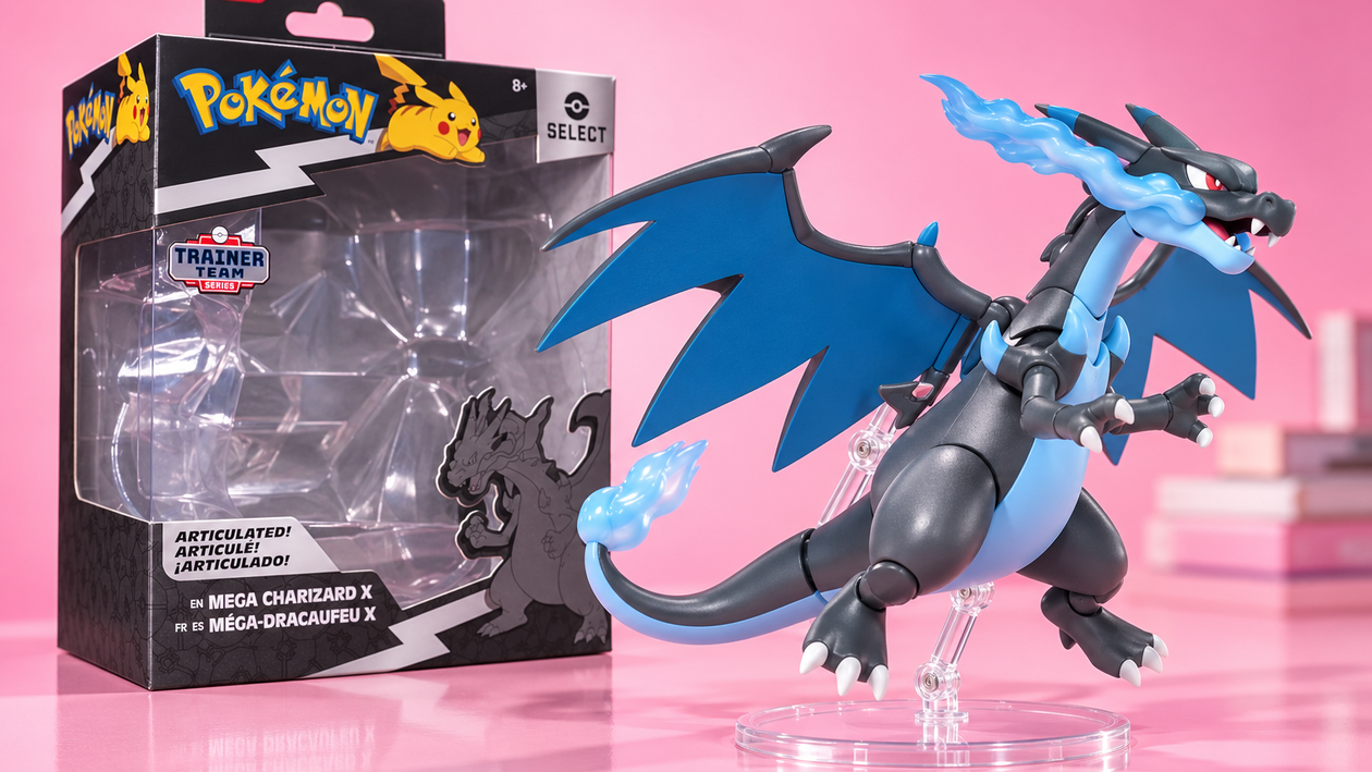 Immagine di Pokémon Select Mega Charizard X a 27,16€, scegli la posa da esporre