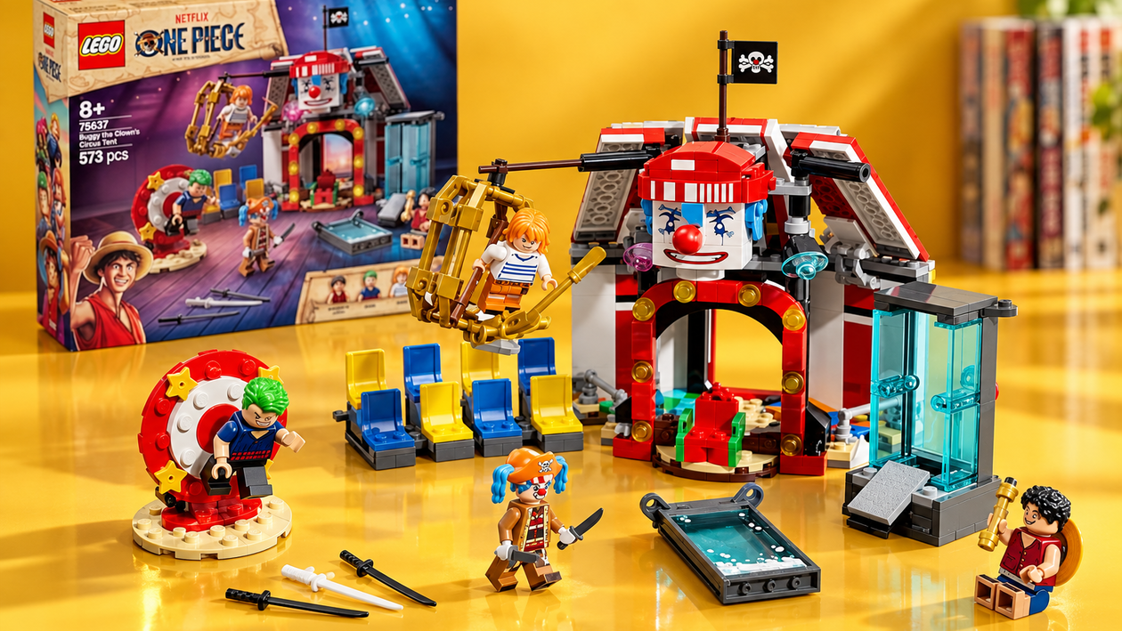 Immagine di LEGO ONE PIECE, ricrea il circo di Bagy con quattro minifigure a 47,49€