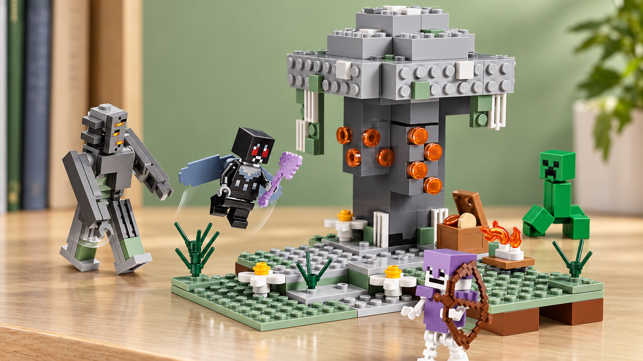 Immagine di LEGO Minecraft Giardino Pallido a 18,50€ per ricreare il bioma del Creaking
