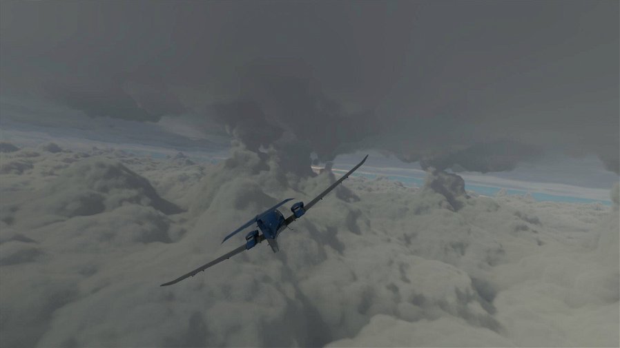 Immagine di Flight Simulator: ricreato l'uragano Laura (e i giocatori ci volano dentro)
