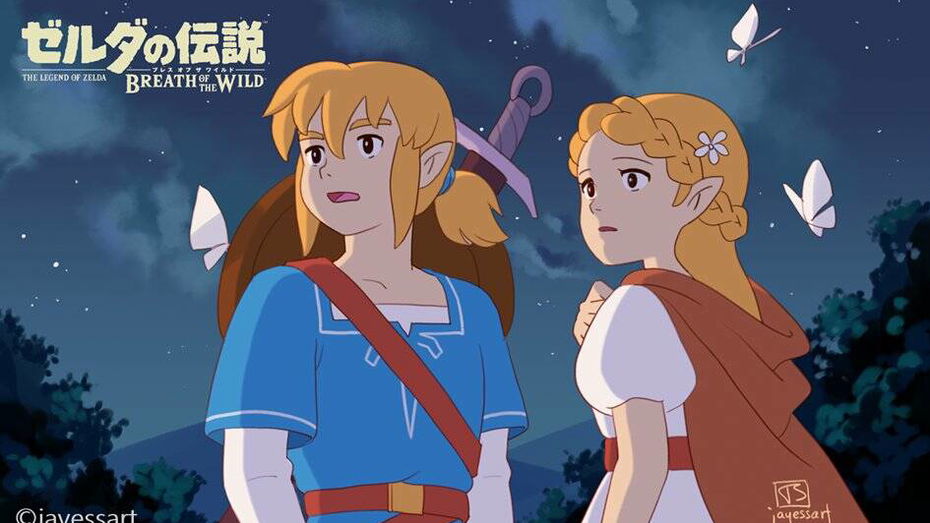 Immagine di Zelda: Breath of the Wild in stile Studio Ghibli è un tuffo al cuore