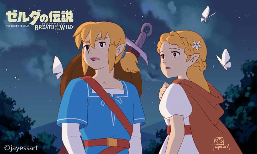 Immagine di Zelda: Breath of the Wild in stile Studio Ghibli è un tuffo al cuore