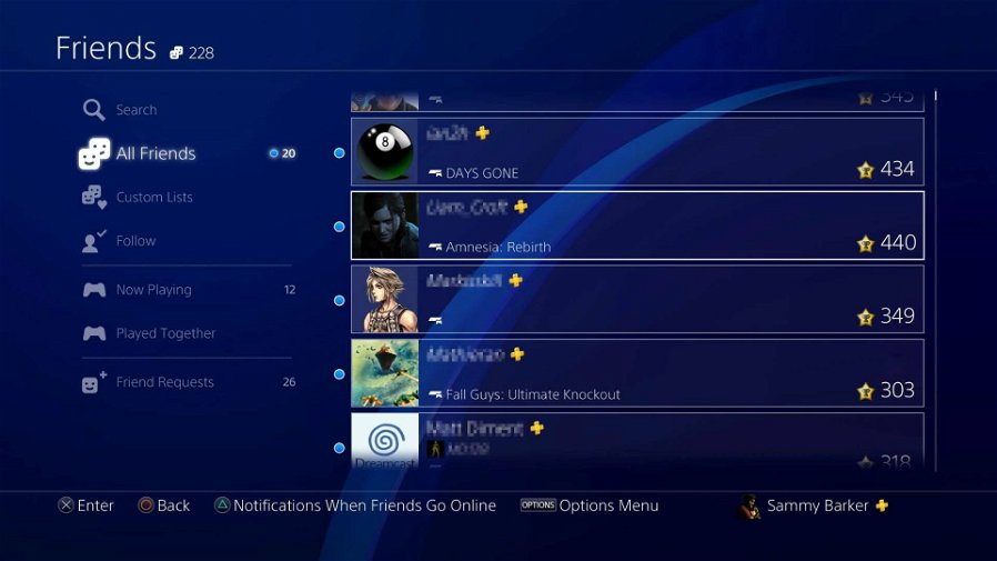 Immagine di PS4, la lista amici si aggiorna per prepararsi a PlayStation 5