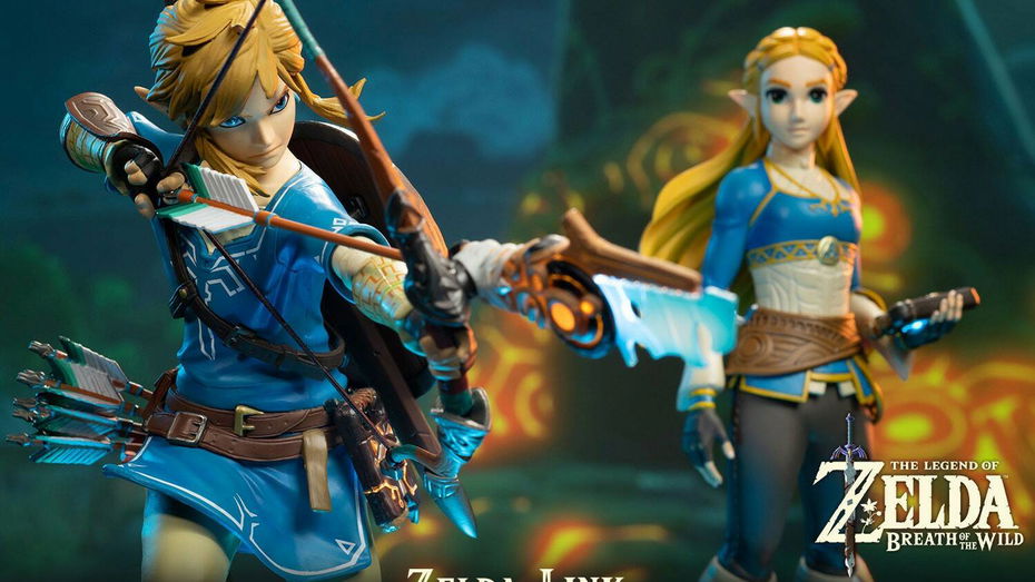 Immagine di Ecco le nuove (splendide) statuette ufficiali di Link e Zelda da Breath of the Wild