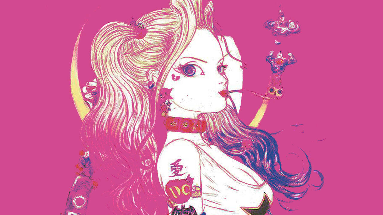 Harley Quinn illustrata da Yoshitaka Amano (Final Fantasy) è uno spettacolo