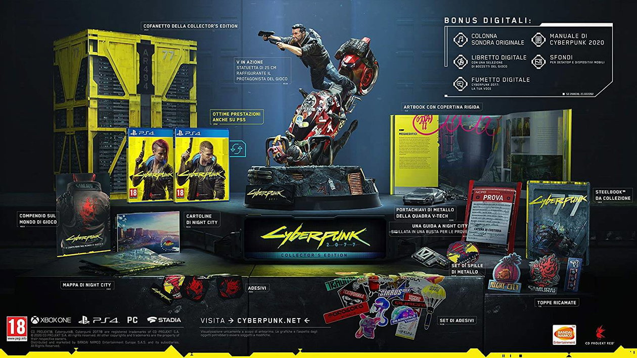 Immagine di Cyberpunk 2077 Collector's Edition disponibile nuovamente da GameStop!