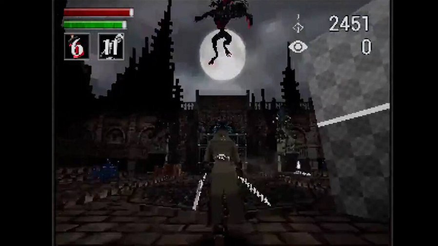 Immagine di Bloodborne PS1, il demake è grandioso (così come questa boss fight)