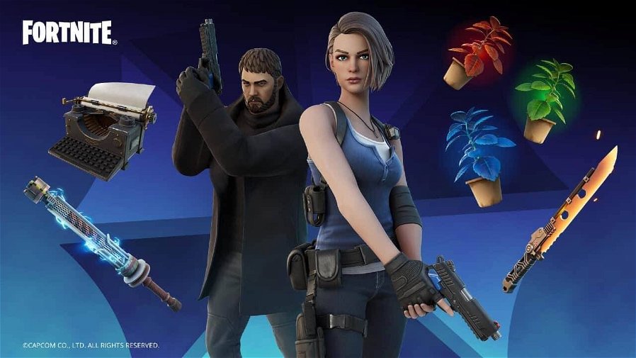 Immagine di Non paghi delle vicende di Resident Evil, Jill e Chris si trasferiscono in Fortnite