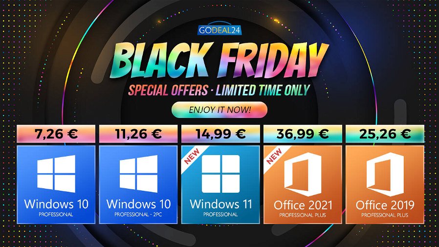 Immagine di Super saldi del Black Friday: Windows 10 a soli 7€