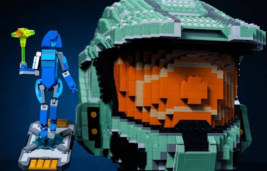 Immagine di Qualcuno ha costruito l'elmetto di Master Chief con i LEGO (ed è bellissimo)