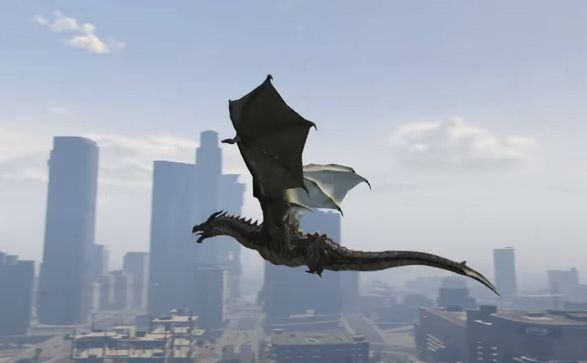 E se GTA V si trasformasse in Skyrim? Il risultato è fuori di testa