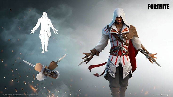 Fortnite, i fan di Assassin's Creed reagiscono alle skin di Ezio ed Eivor