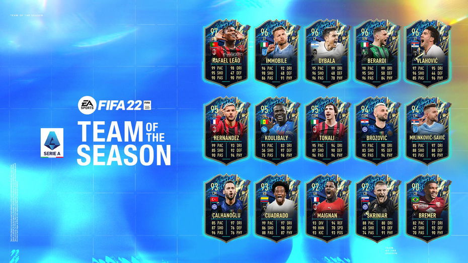 Immagine di FIFA 22, annunciata la TOTS della Serie A: tanto Milan e tanta Inter