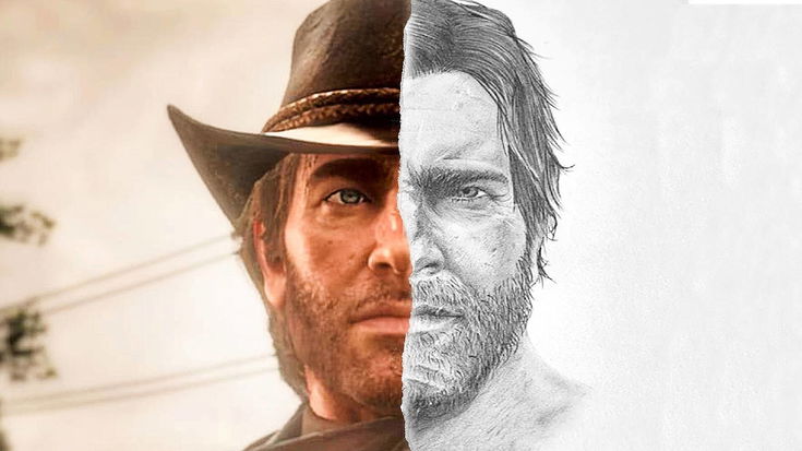 Red Dead Redemption 2, un Arthur così "artistico" non lo avete mai visto