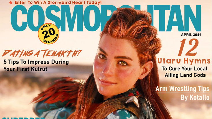 Aloy è finita sulla copertina di una rivista di moda, di nuovo (ma fan-made)