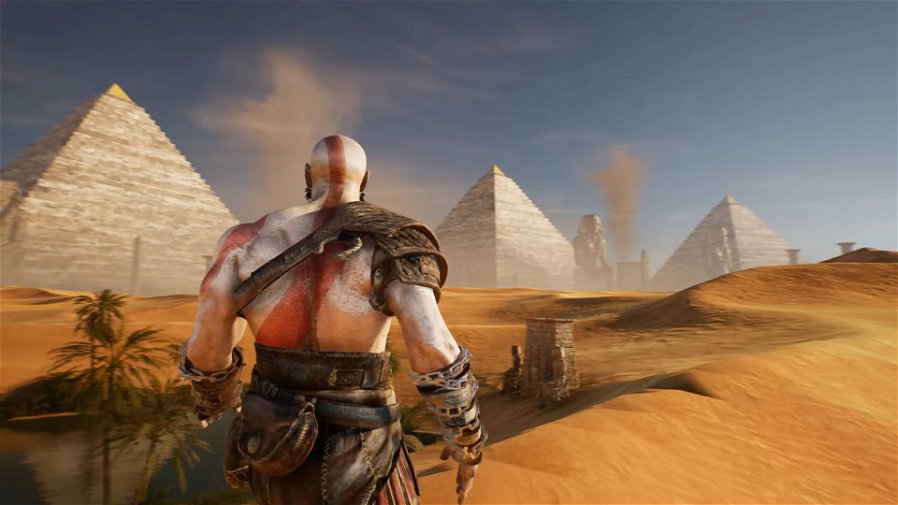 Immagine di God of War, Kratos viaggia in Egitto e in Unreal Engine 5 (grazie ai fan)