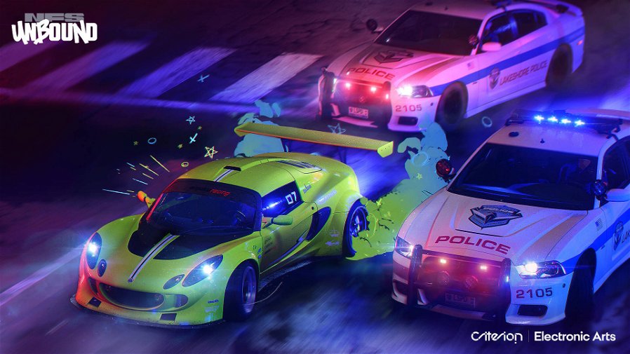 Immagine di Need for Speed Unbound, nel nuovo trailer arriva finalmente la Polizia