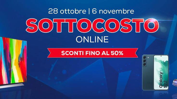 SottoCosto Euronics: sconti fino al 50% sino al 6 novembre!