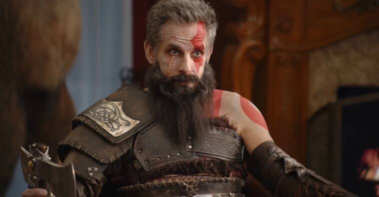 Immagine di Ben Stiller è Kratos (con John Travolta e LeBron James) per God of War Ragnarok