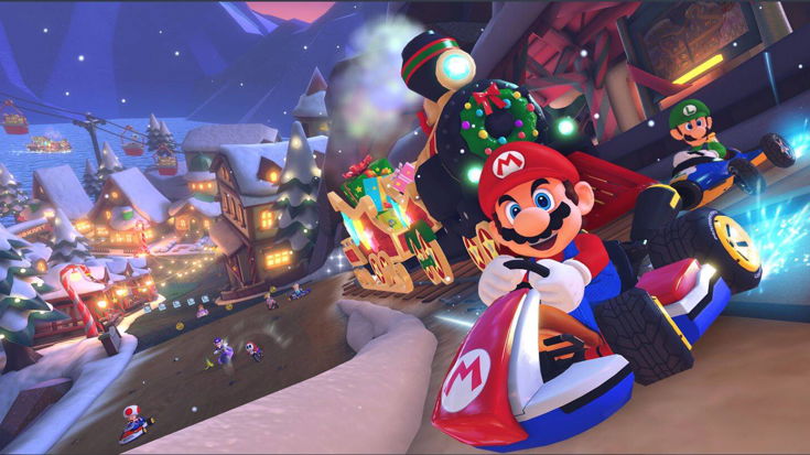 Mario Kart 8 Deluxe si aggiorna ancora una volta, tra nostalgia e Natale