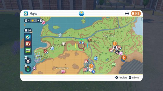 Mappa interattiva di Paldea in Pokémon Scarlatto e Violetto
