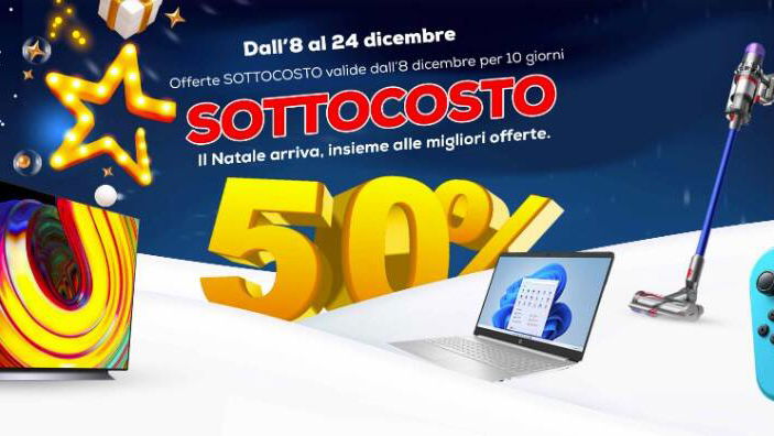 SottoCosto Euronics: sconti fino al 50% sino al 24 dicembre!