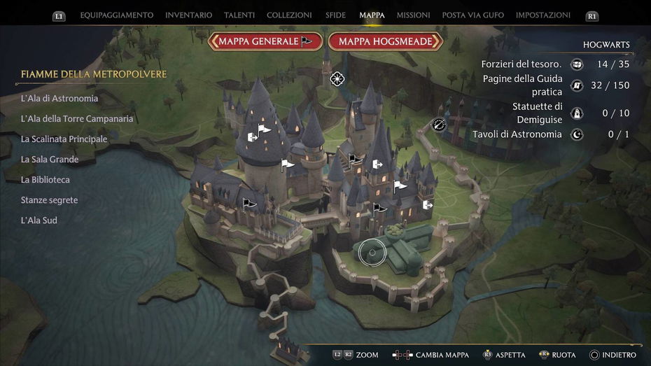 Immagine di Mappa interattiva di Hogwarts Legacy