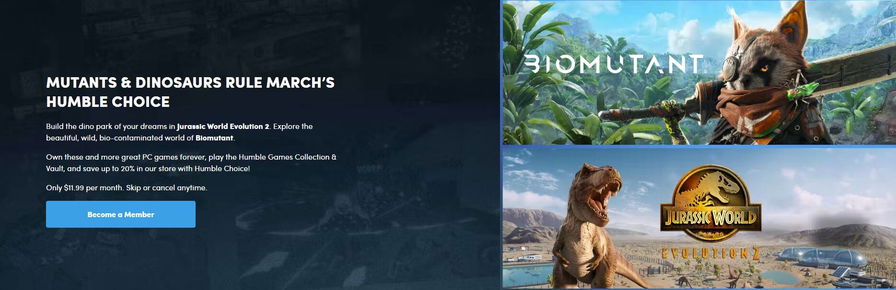 Humble Choice features Biomutant, Jurassic World Evolution 2, and more -  Game Deals 365