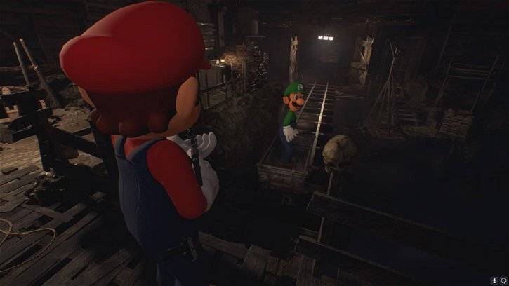 Immagine di Resident Evil 4 Remake, ma con Mario e Luigi, è davvero inquietante
