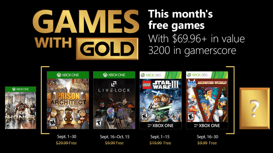 Games With Gold: ultimo giorno per due giochi gratuiti di settembre