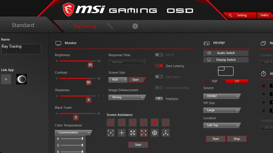 Immagine di App Gaming OSD di MSI ottimizzata per RTX Ray Tracing da ottobre